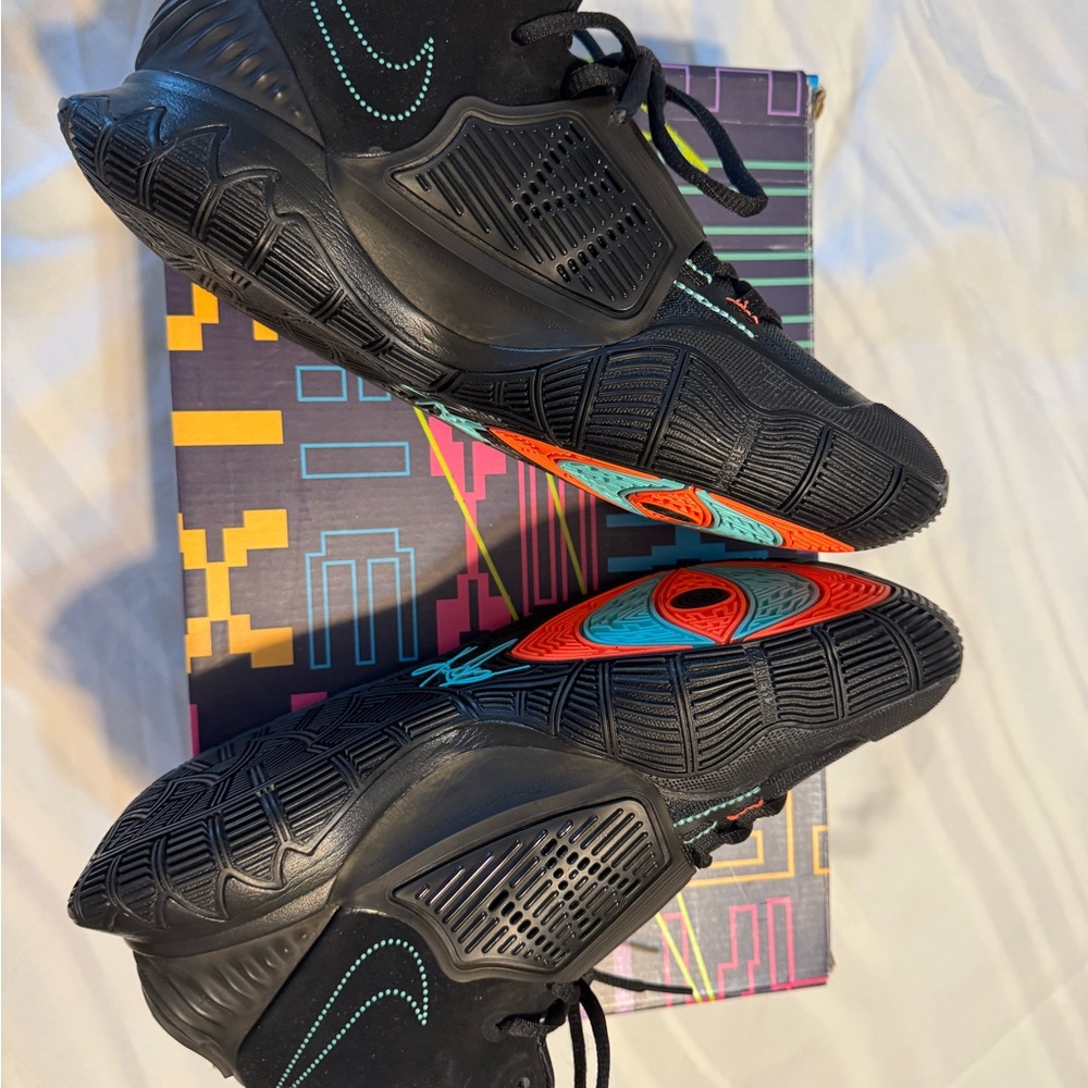 Black and Teal Athletic Sneakers